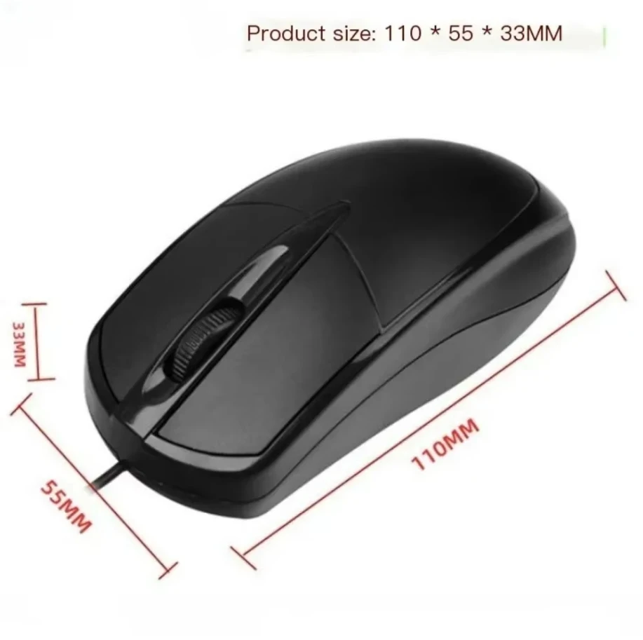 Souris optique filaire USB pour ordinateur portable, maison, bureau, rouleau antidérapant 3D, 1200DPI, accessoires d'ordinateur de jeu pour PC de bureau