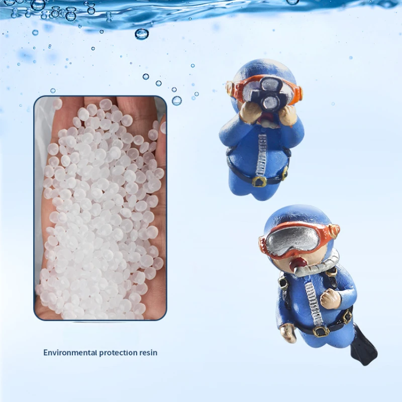 Aquarium Ornaments Blue Fat Man Aquarium Decoration Resin Floating Diver Fish Tank Ornaments