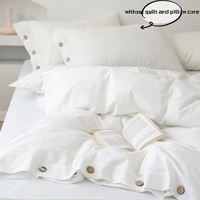 3pcs  100% cotton bedding set Double Duvet Cover Set 220x240 Solid Twist Cotton King Size Bedding Set Quilt Cover Set 5