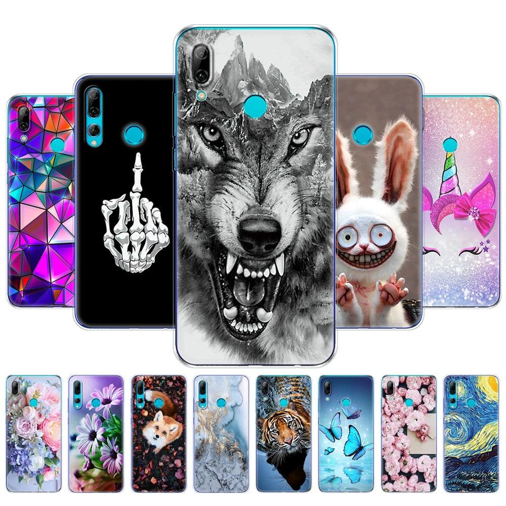 For Huawei P Smart 2019 Cases Silicon Soft TPU Back Cover on plus Case for huawei p smart Z bumper cat | Мобильные телефоны и