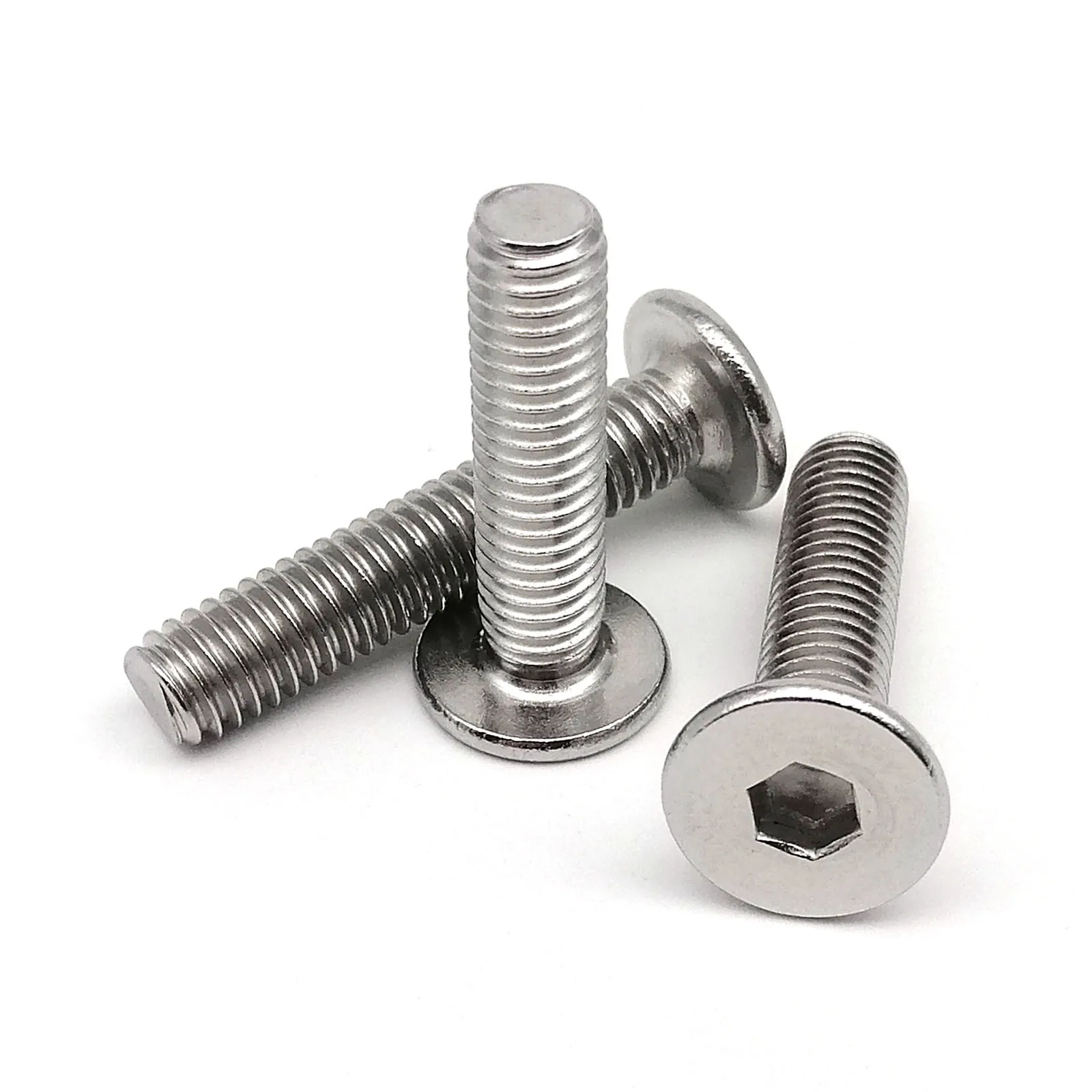 Hexagon Socket Screw Hex Socket Cap Screw Stainless Steel Screws Stainless Steel Screw M2 M2.5 M3 M4 M5 M6 M8 A2 304 Stainless Steel Hex Hexagon Socket Ultra Thin Flat Wafer Allen Head Screw Bolt L=3-100mm