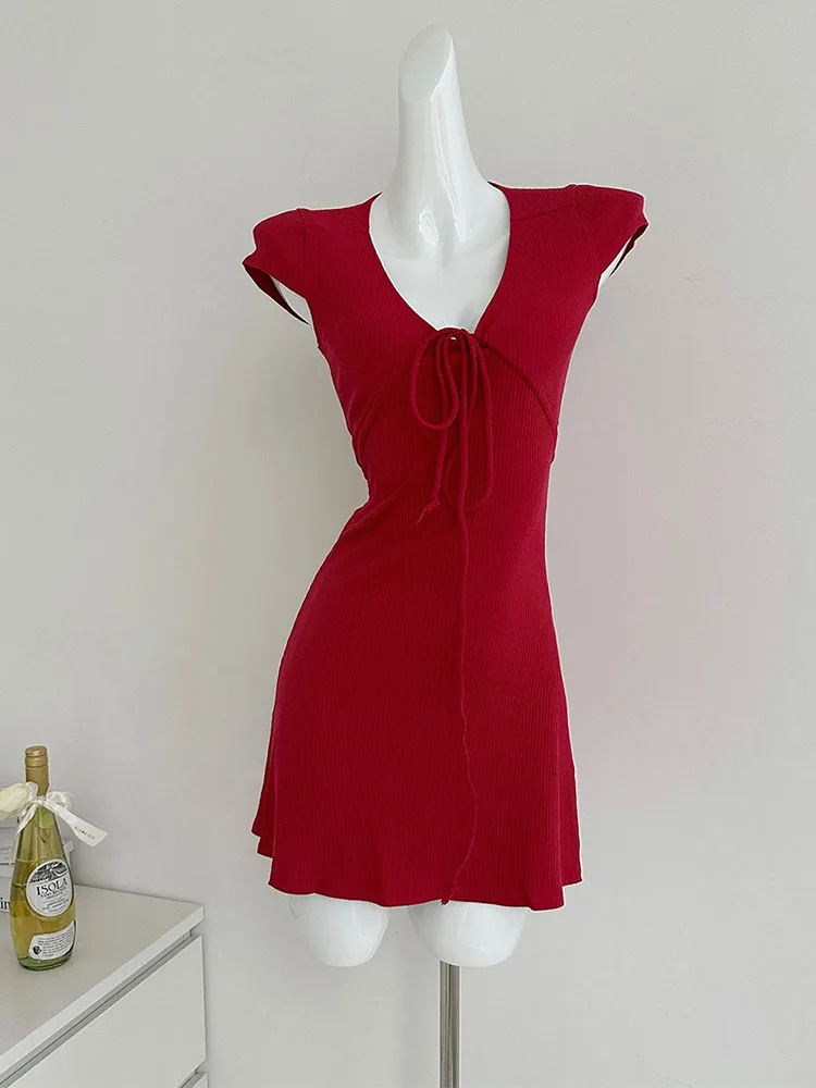 

Женское платье-трапеция с V-образным вырезом, в стиле Харадзюку