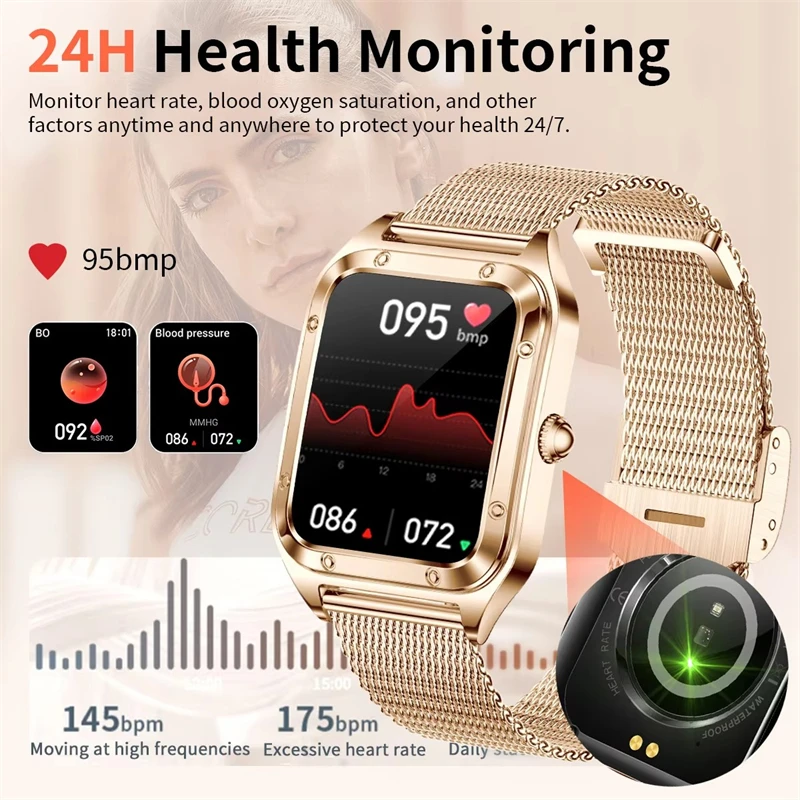 LIGE Smart Watch Women Sport Fitnes Tracker Heart Rate Smartwatch Bluetooth Call Waterproof Fashion Ladies Bracelet Smartwatches