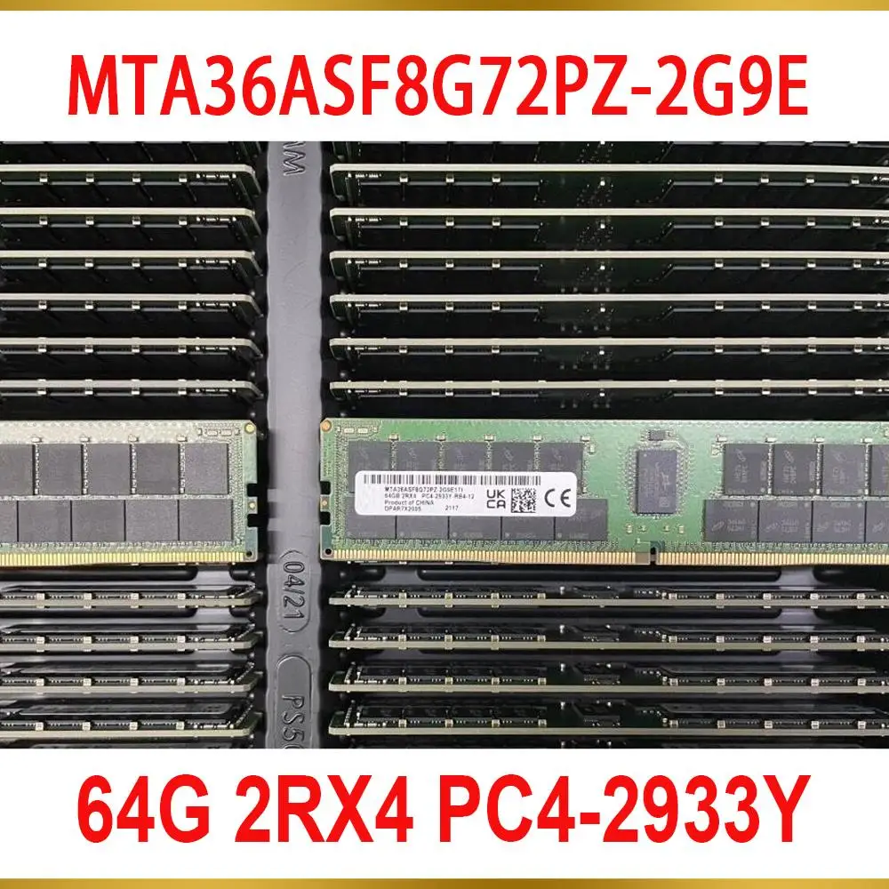 1PCS For MT RAM 64GB 64G 2RX4 PC4 2933Y DDR4 2933 REG Server Memory MTA36ASF8G72PZ 2G9E