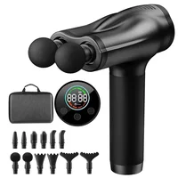 Double Head Handheld Mini Massager Gun with Deep Tissue Percussion Muscle Massage Gun Multifunctional Rechargeable Fascial Gun