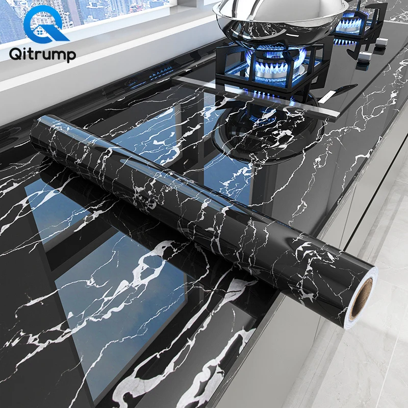 Marble Waterproof Wallpaper Self Adhesive Wall Stickers Kitchen Living