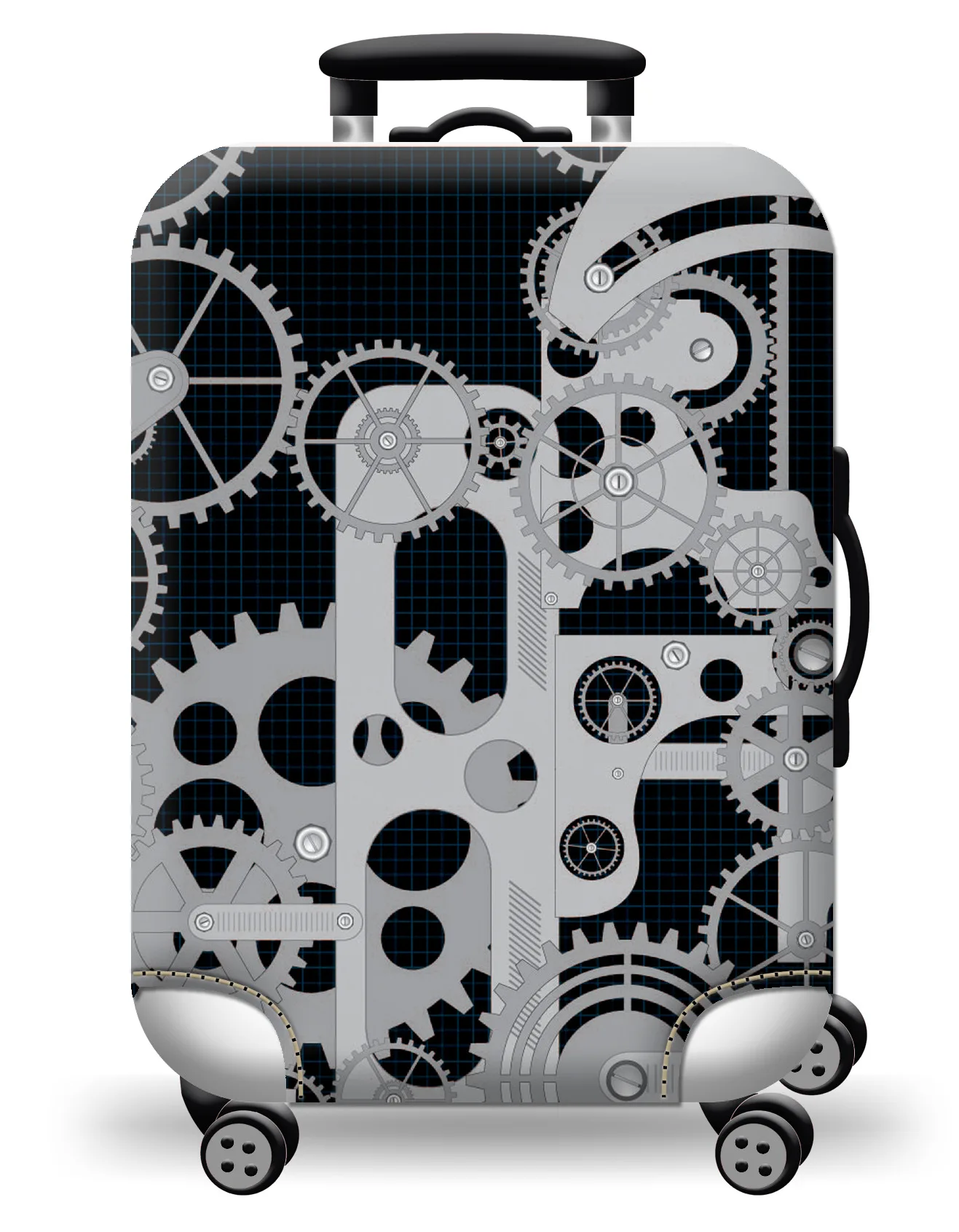 Universal Elastic World Map Luggage Protective Cover - Travel Accessory