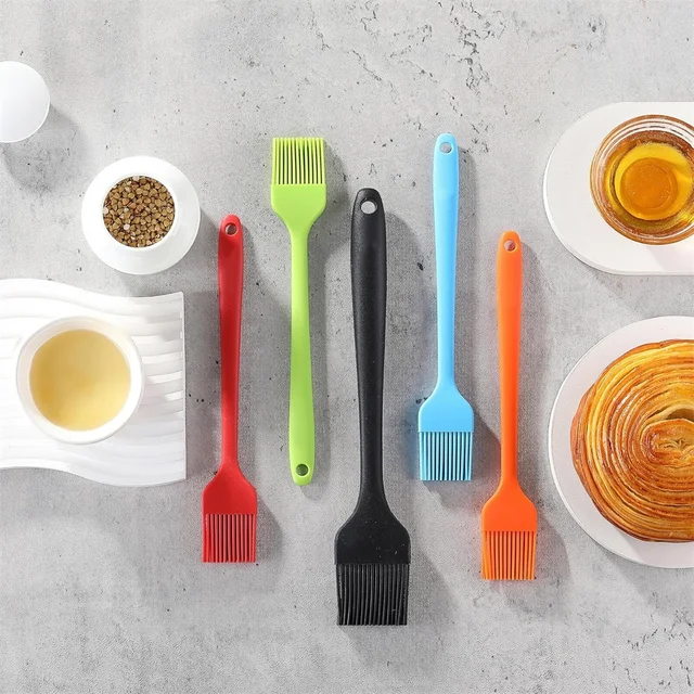 1PCS Silicone Baking Pastry Brush Colorful Silicone Food Brush, used for baking Cooking Barbecue sauce Heat-resistant Dishwasher 5
