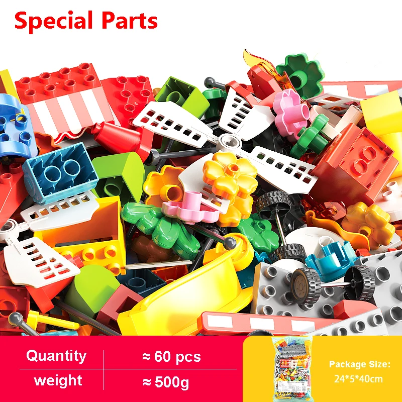 Bulk Big Particle Building Block Accessories Animal House DIY Assembled Bricks Children 3-6 Years Old Educational Toys And Gifts 4