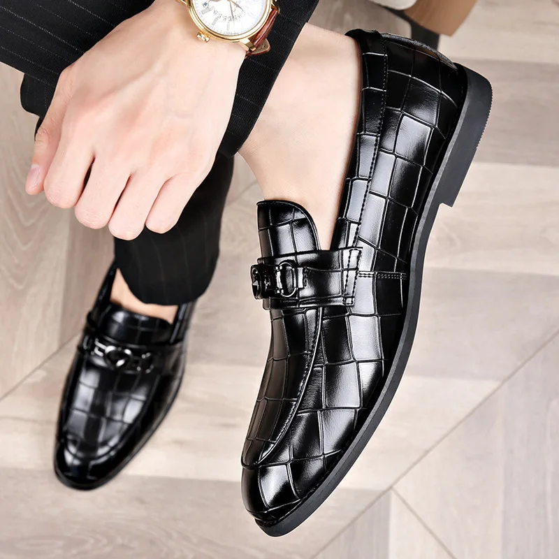Men's Formal Shoes Casual Shoes Business Formal British Luxury Men's Leather Low Heel Fashion