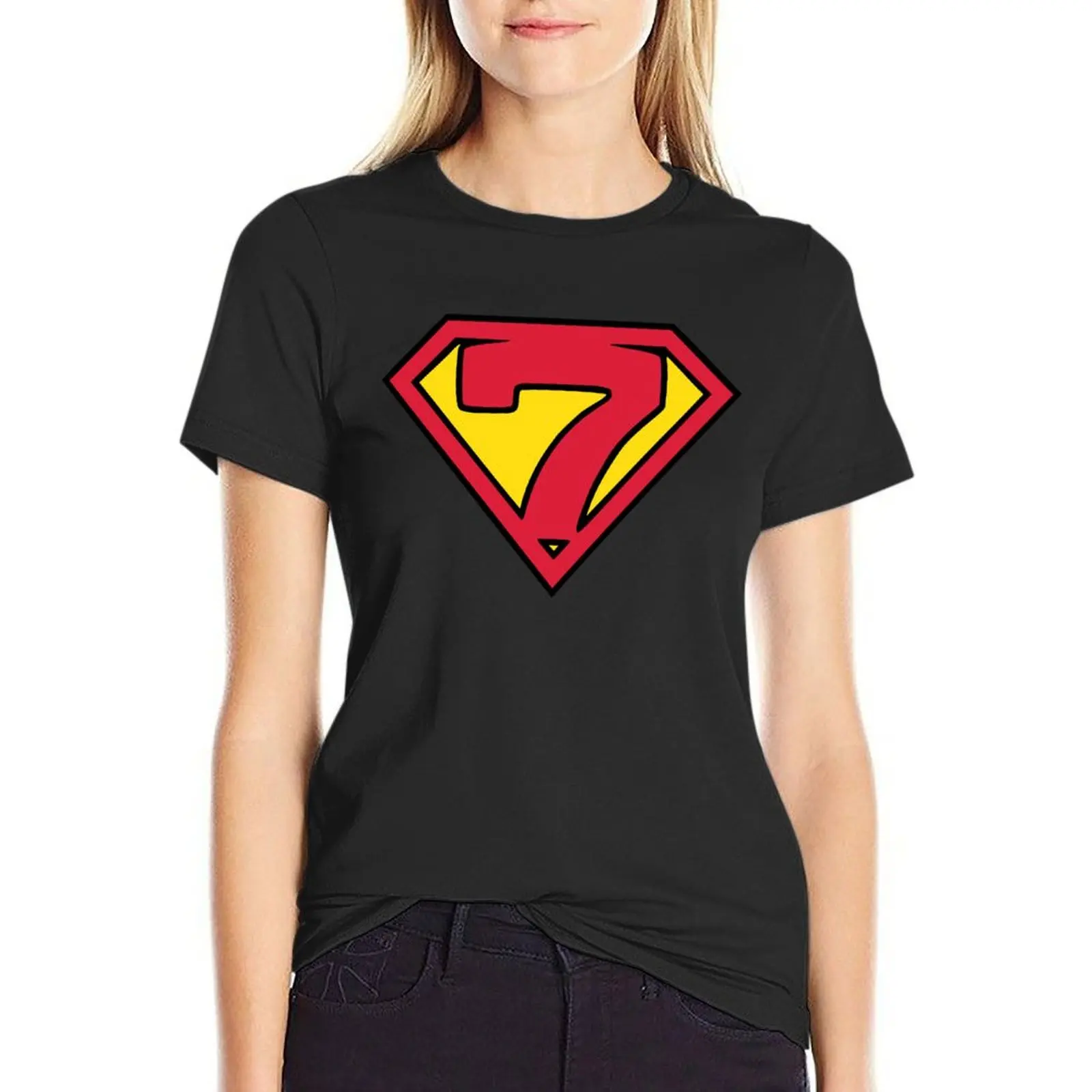 

Super Seven T-Shirt funny Female clothing tees t-shirt dress for Women long