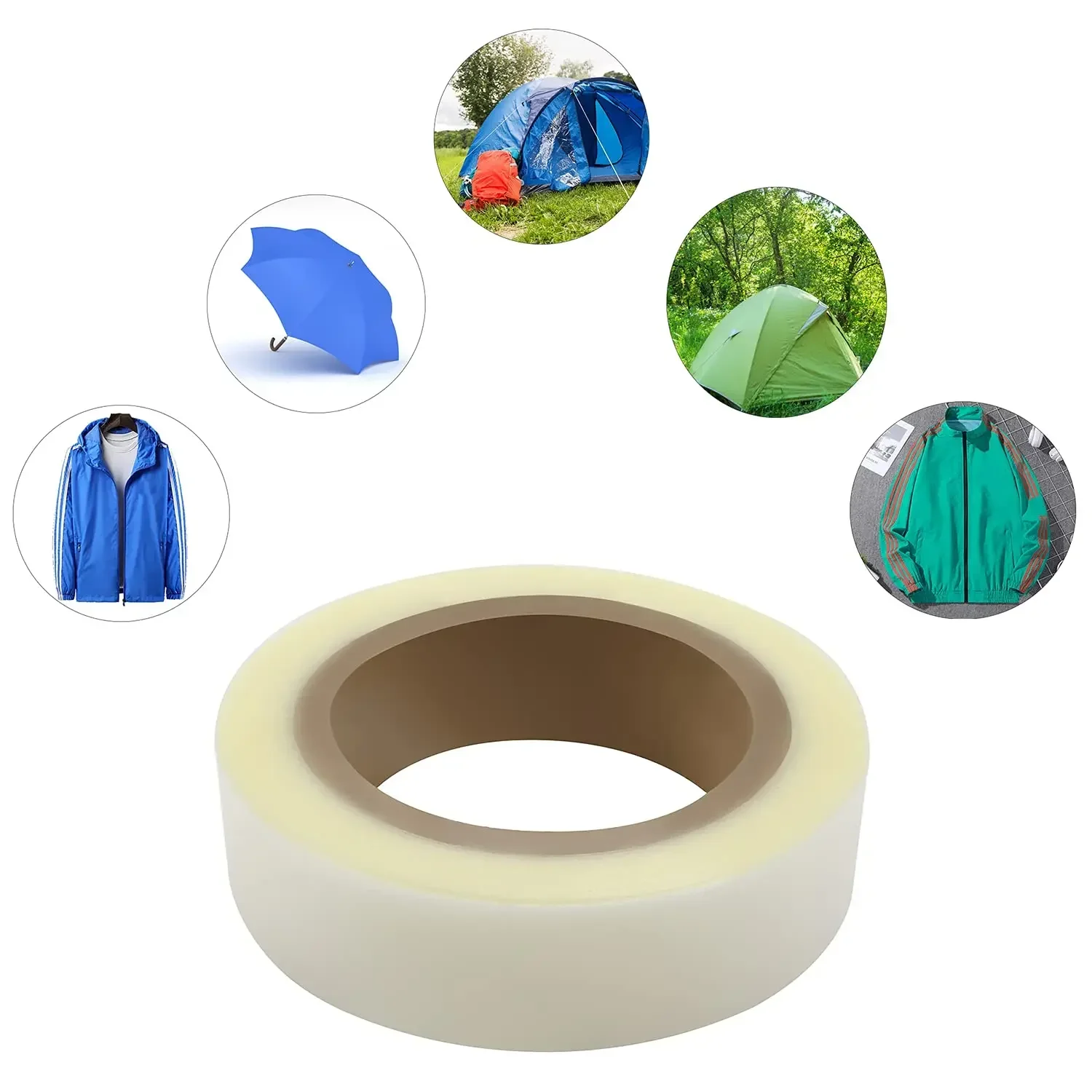 Durable Waterproof Fabric Repair Tape - PU Coated Seam Sealing for Outdoor Gear and Accessories