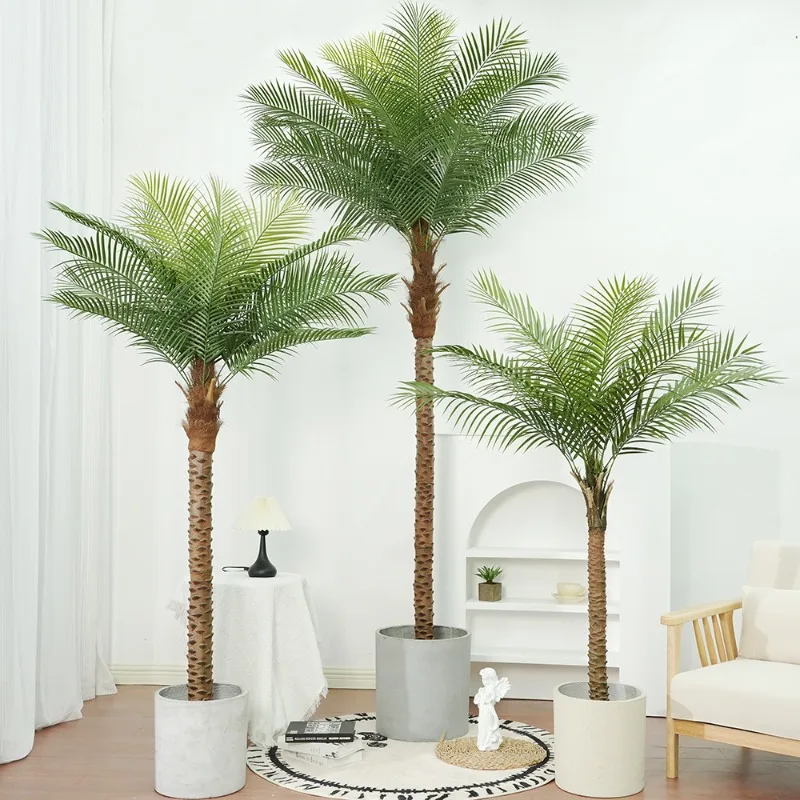 

180CM/250CM Artificial Coconut Tree Fake Plant Indoor Outsoor Large Green Plant Palm Tree Bonsai Decoration Needle Sunflower Pot