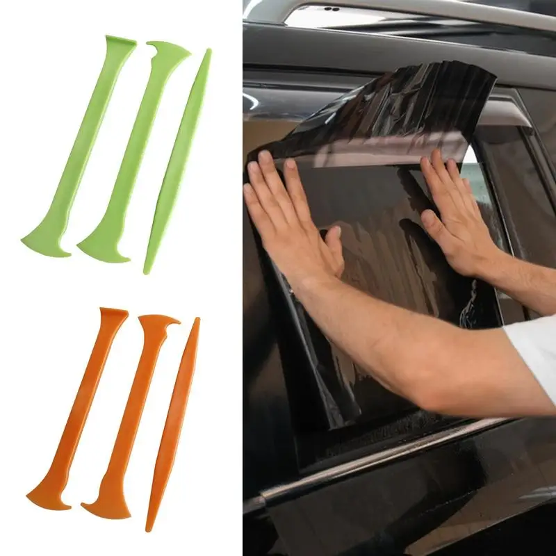 

Car Wrapping Kit Window Tint Wrap Tools Car Wrapping Kit 3Pcs Include Seam Tucking Small Scraper Car Coat Scraper Axe Edge Tool