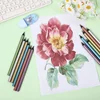 6pc black wood fluorescent color pencil writing drawing drawing pencil 5