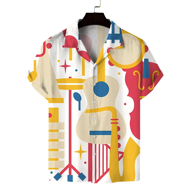 thumbnail image 1 of Camisetas hawaianas con estampado 3D de árboles tropicales, camisetas casuales de manga corta de verano para mujer, ropa 2024, blusas con botones de solapa para uso diario para hombre, 1 of 4