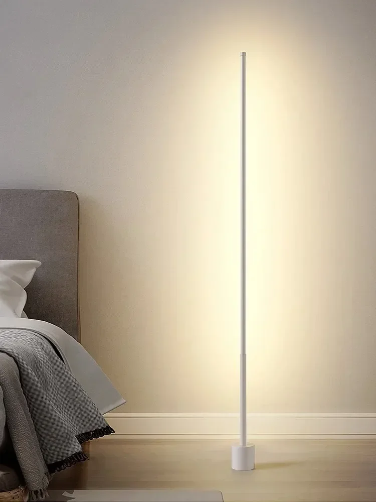 Modern simple bedroom floor lamp led living room roombedsidecornerambient lampvertical desk торшерمصباح ارضيlampara de pie salon