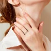 YILUOCD Stainless Steel Pentacle Ring Geometric Pentagram Ring for Women Wicca Protection Amulet Hollow Star Christmas Jewelry 5