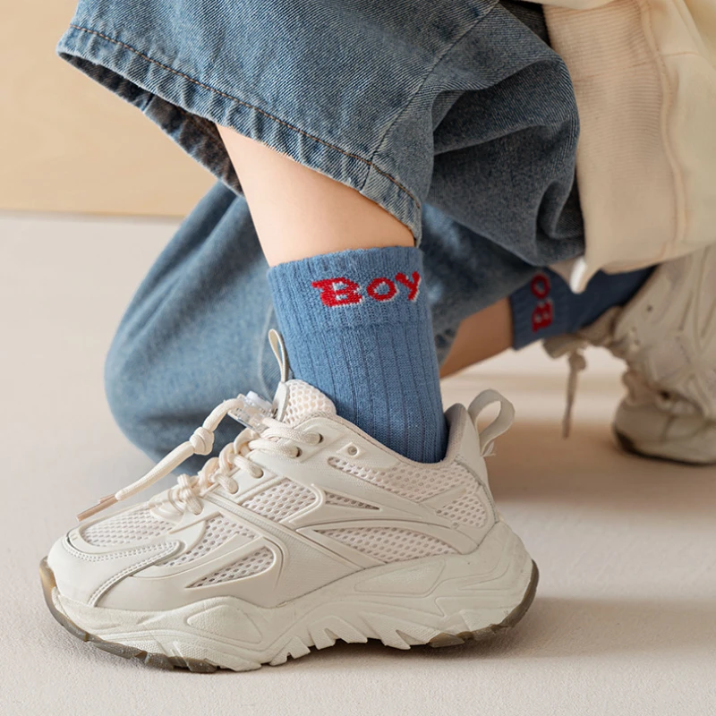 5 Pairs Cartoon Animal Kids Socks – Toddler to Age 12, Spring/Autumn 4