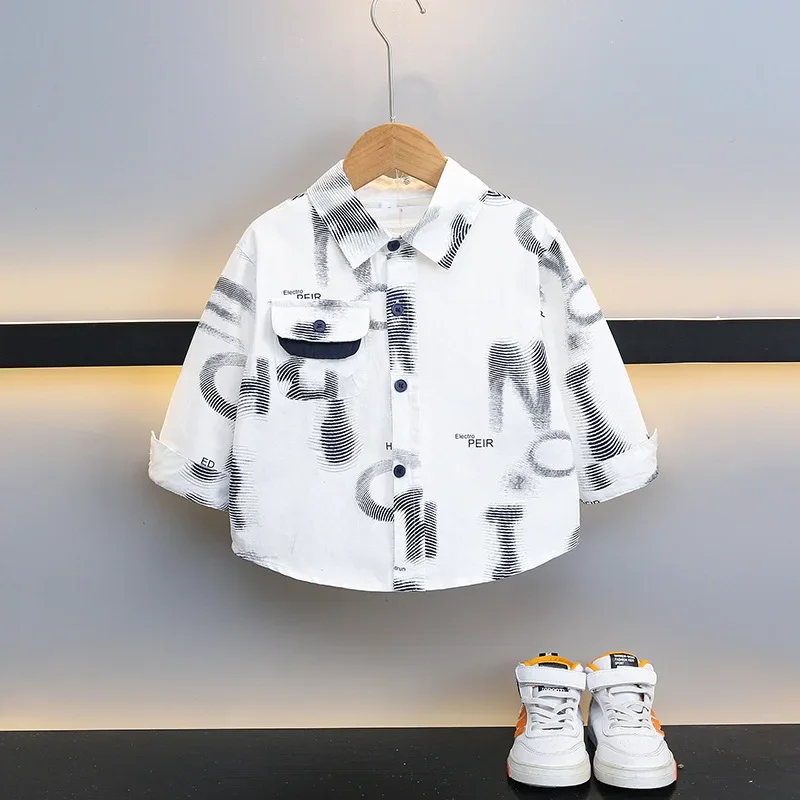Spring Autumn Boy's Long Sleeve Shirt Jacket Children's Fashionable Baby Clothes New Hot Sale Of The Season Style Male Toddler S