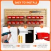 LEADLOONG Durable Wall Mount Organization 49.7*11.4 CM/19.6*4.5 INCH Metal Pegboard For Parts Bin Organizere 2