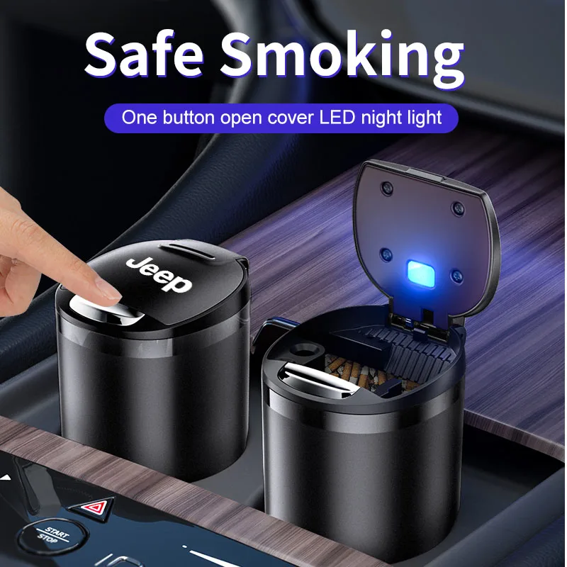 Adatto Per Jeep Grand Cherokee Rubicon Commander Compass Patriot One-Key Open Cover Posacenere Multifunzionale Per Auto Parti Interne