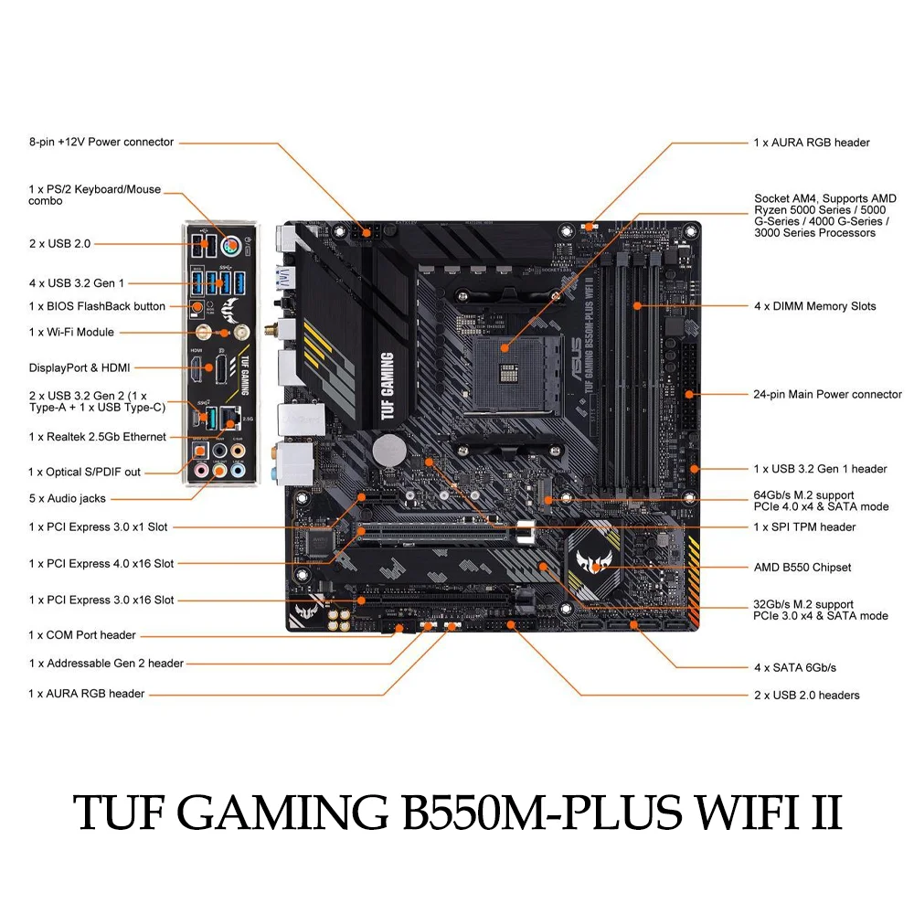 ASUS  TUF GAMING B550-PLUS