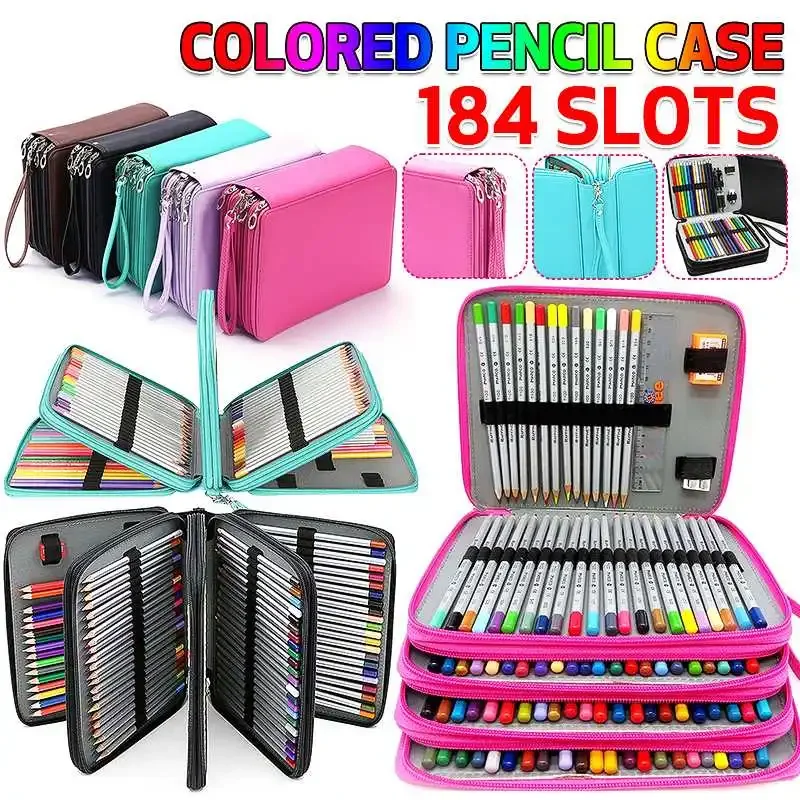 184-slot-pencil-cases-colored-pencil-case-holder-large-capacity-portable-pu-leather-pencil-bag-for-student-gifts-supplies