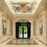 MU8273 Photo papier peint nordique aquarelle jardin plantes fleurs mur tissu salon toile de fond revêtement mural décor à la maison Fresco 2