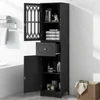 Tall Bathroom Cabinet, Freestanding Storage Cabinet With Drawer And Doors, MDF Board, Acrylic Door, Adjustable Shelf, Black 1