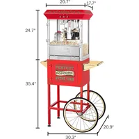 Great Northern Popcorn Perfect Popper Popcorn Machine with Cart and Stainless-Steel Kettle, Warming Light, and Accessories 2