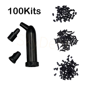 100Sets Dental Composite Gun Dispenser Applicator Tips Composite Capsules Compules Dispenser Gun Syringe Tips Dentistry Tools 1
