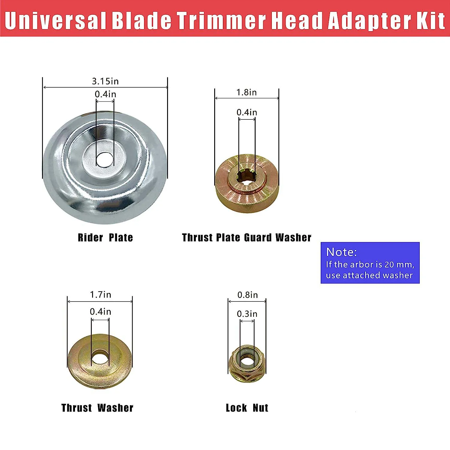 Grass Trimmer Head Adapter Attachment Nut Fixing Kit 4x Trimmer Head Lawnmower Blade for Stihl Brush Cutter Garden Tool grass trimmer head,lawn mower trimmer blade,grass trimmer,grass trimmer blade,mower accessories,brush cutter accessories
