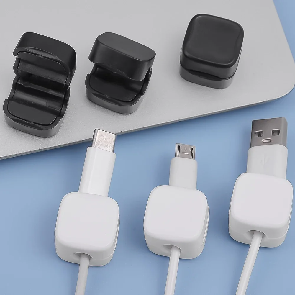 Mini Magnetic Cable Clip Self-adhesive Adjustable Cord Organizer Holder Home Office Desktop Cable Management Wire Keeper 36-1PCS