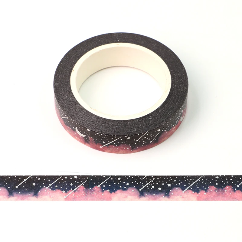 

NEW 1PC 10M Decorative Foil Starry Sky Stars Washi Tape DIY Scrapbooking Planner Adhesive Masking Tape Kawaii Stationery