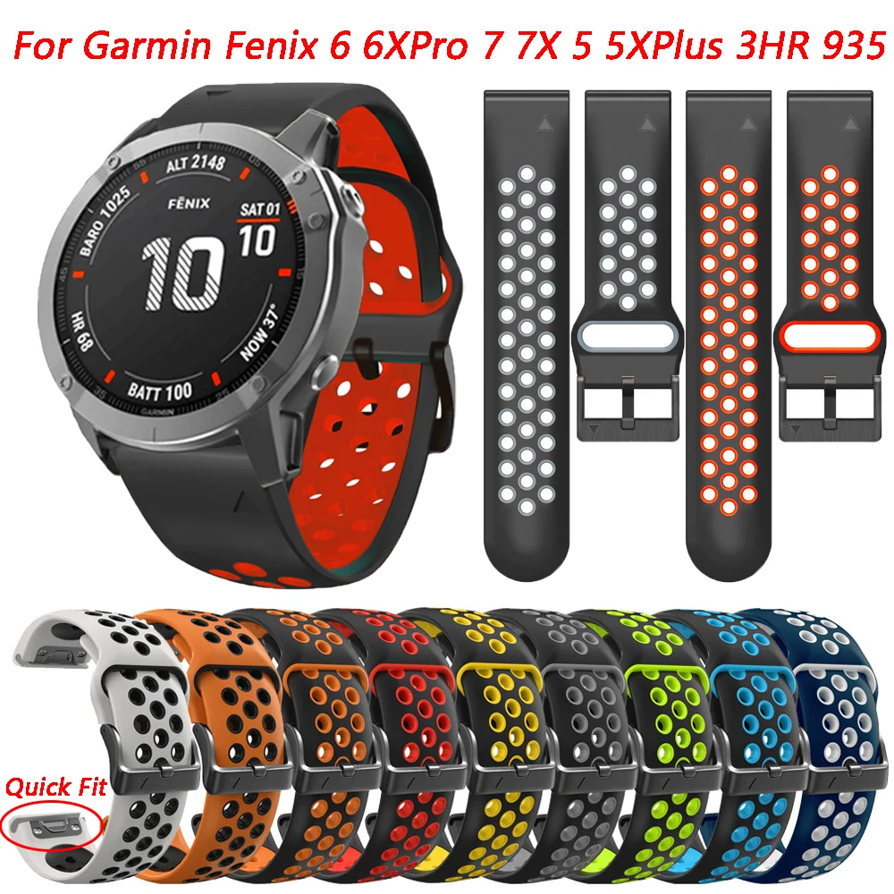 QuickFit 20mm 22mm 26mm Strap For Garmin Fenix 7X 7 Solar/6X 6 Pro 5 5X  Plus 3 3HR/Epix Smartwatch Watch Band Silicone Bracelet - AliExpress