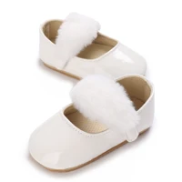Baby Shoes Girls' Newborn White Series Forefoot Shoes PU Leather Flat Bottom Soft Sole Baby Shoes Bow Baby Princess Shoes 4