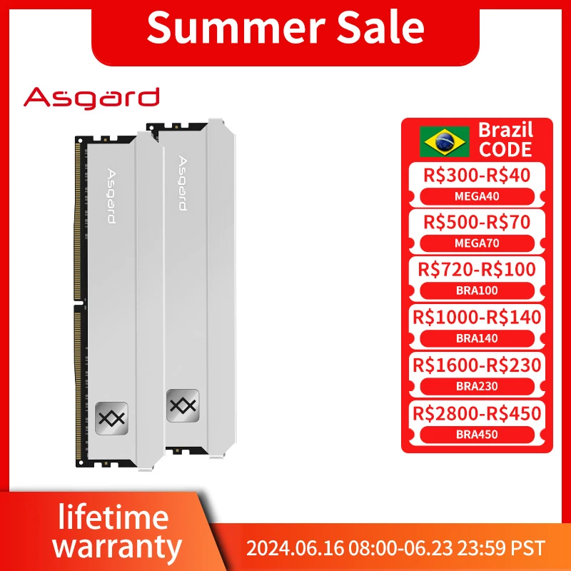 Asgard 데스크탑 PC용 메모리 DDR4, 8GB x 2, 16GB x 2, 32GB, 3200MHz, 3600MHZ 램 DDR4