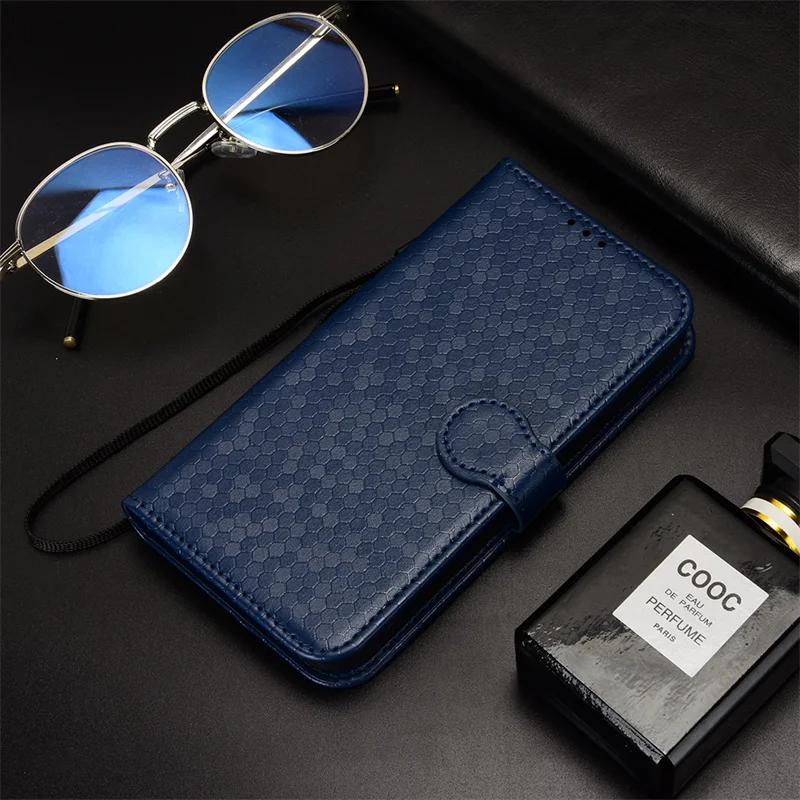 Deluxe Leather Magnetic Flip Cover with Lanyard and Wallet Stand Function