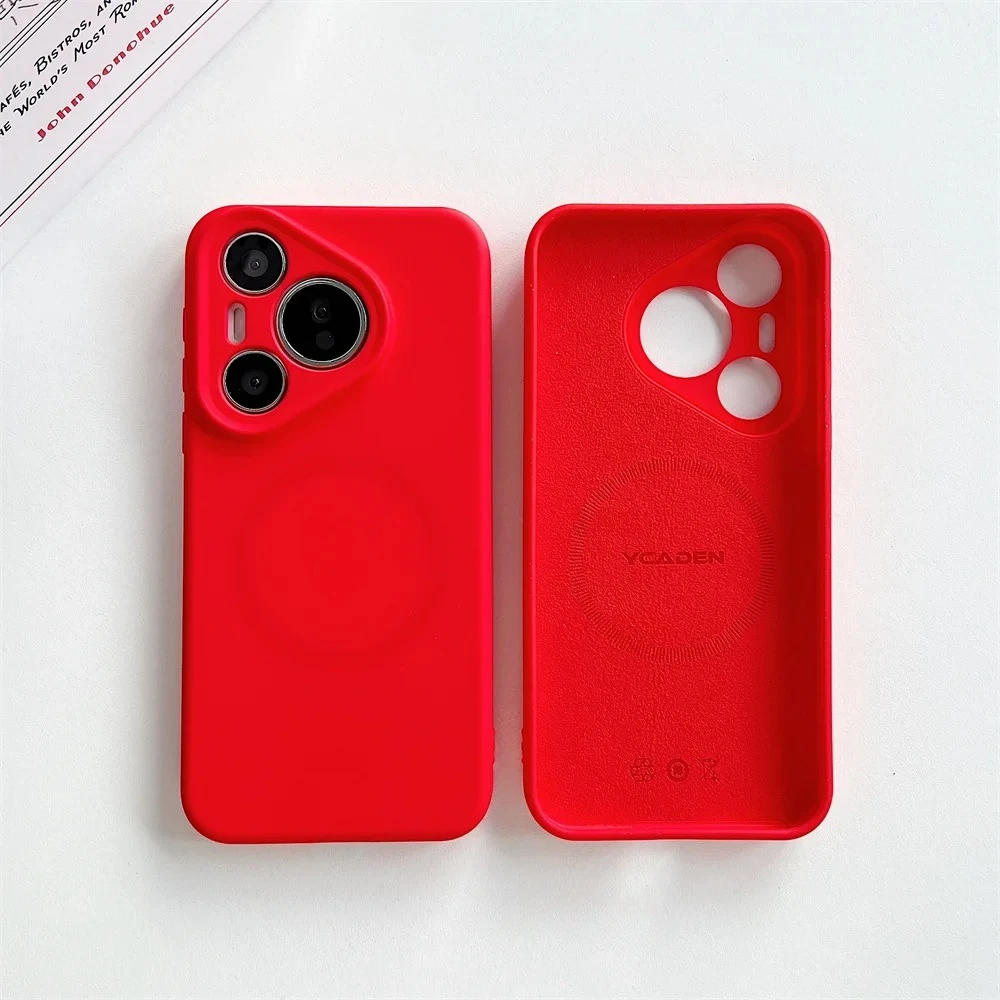 Luxury Liquid Silicone Magnetic Case - Matte Soft Shockproof Bumper Cover