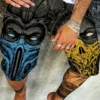 Men's 3D Skull Print Shorts Customized Polyester Cool Casual Comfortable Vacation Surfboard Beach Summer Loose Fashion Shorts 1