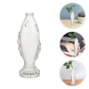 Glass Fish Vase Flask Large Pitcher with Lid Pots for Plants Vases Shaped Bottle Container 1