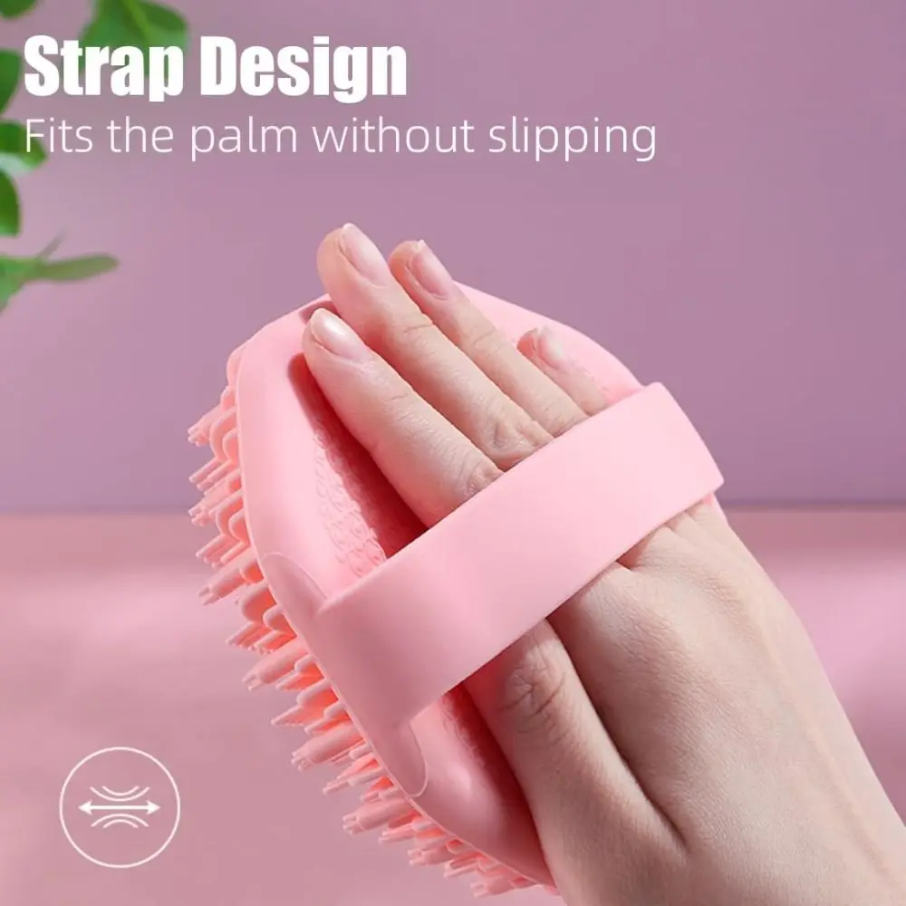 New Silicone Shower Cleansing Brush Anti-Slippery Handles Silicone Body Scrubber Exfoliating Massage Bath Brush Bath Tool