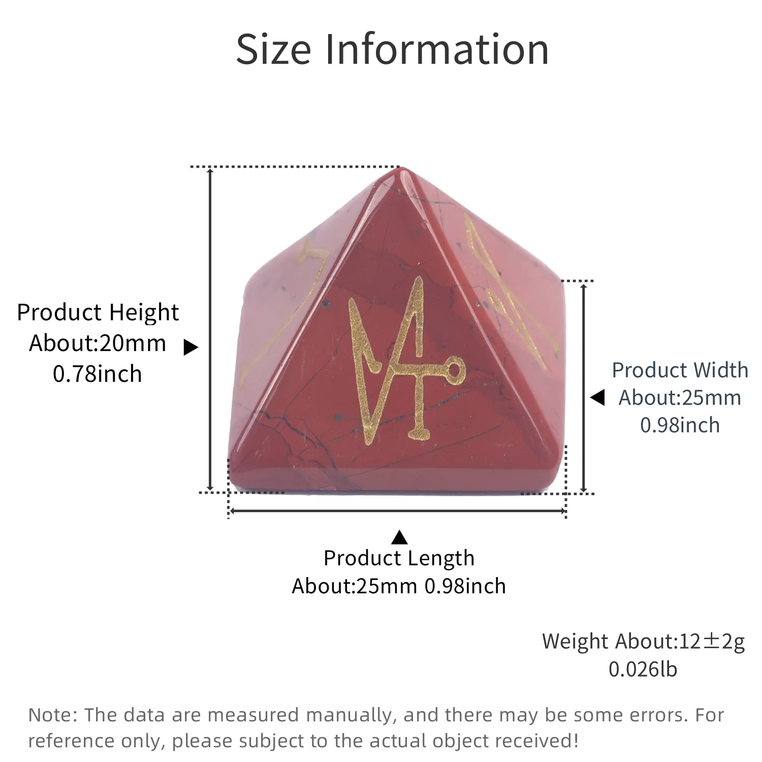 Genuine Amethyst Crystal Pyramid Energy Healing Stone Jewelry