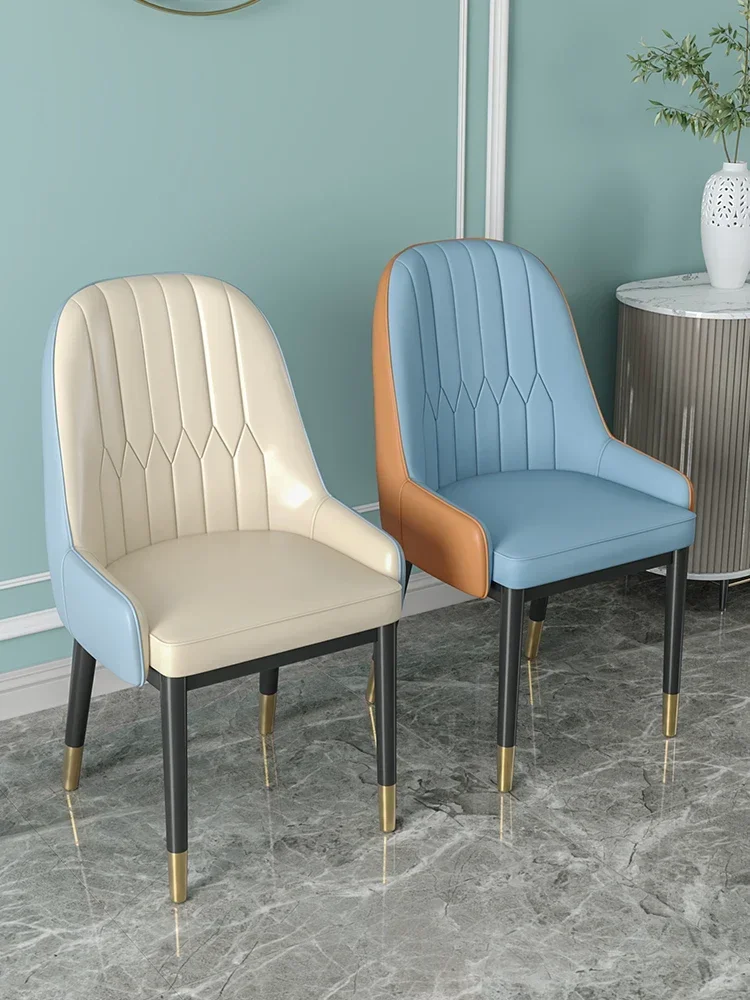 Minimalist Luxury Back Chair-Nordic Dining Table Seat, Soft Bag Living Room Stool, Modern Office Chair, Comfortable Home Seating