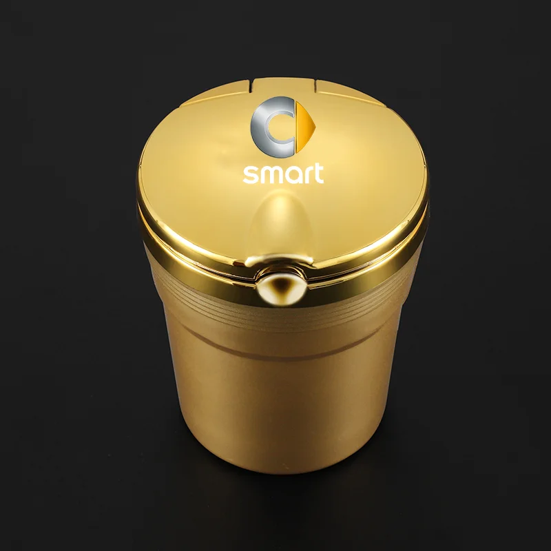 Posacenere Auto Smart Fortwo/Forfour Con LED - Uscita Aria, Logo Auto, Metallico, Design Elegante - Foto 11