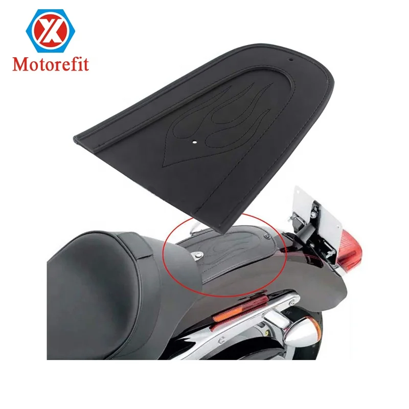 

New Black Leather Frame Rear Fender Bib Cover Cushion Fit for Harley Sportster XL 883 1200 2004-Up