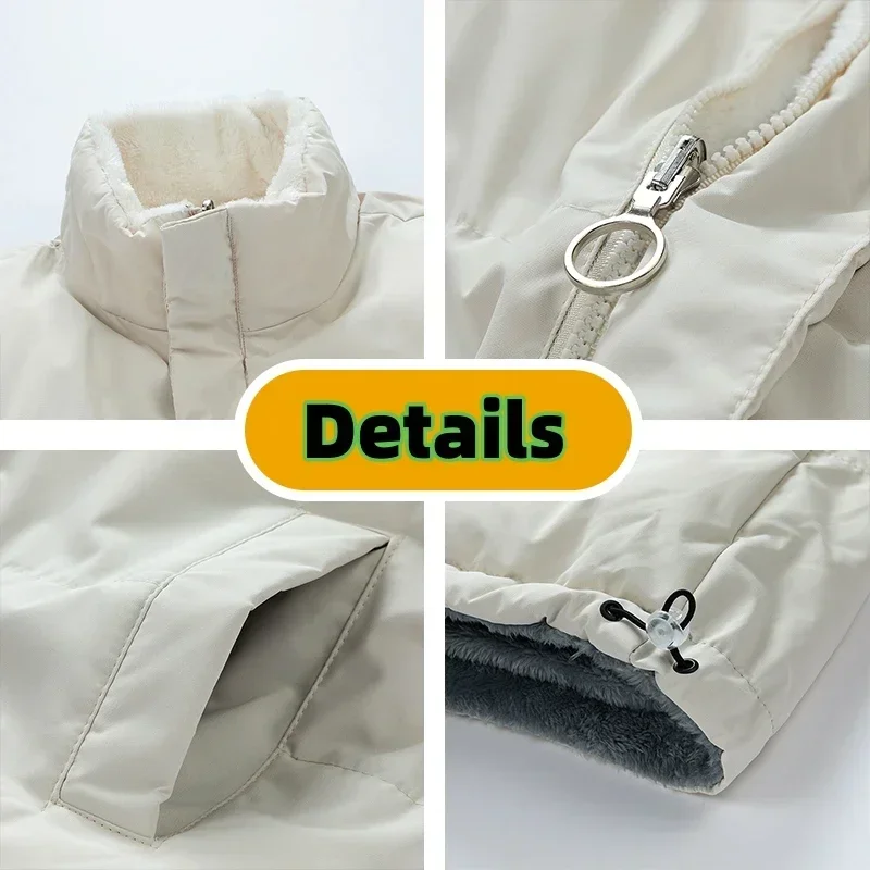 Men's Winter Parkas Double Sides Wear Warmer Windbreaker Couple Cotton-padded Coat Outerwear Quality Down Jackets Plus Size 5XL