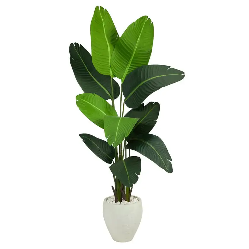 

Travelers Artificial Tree in White Planter