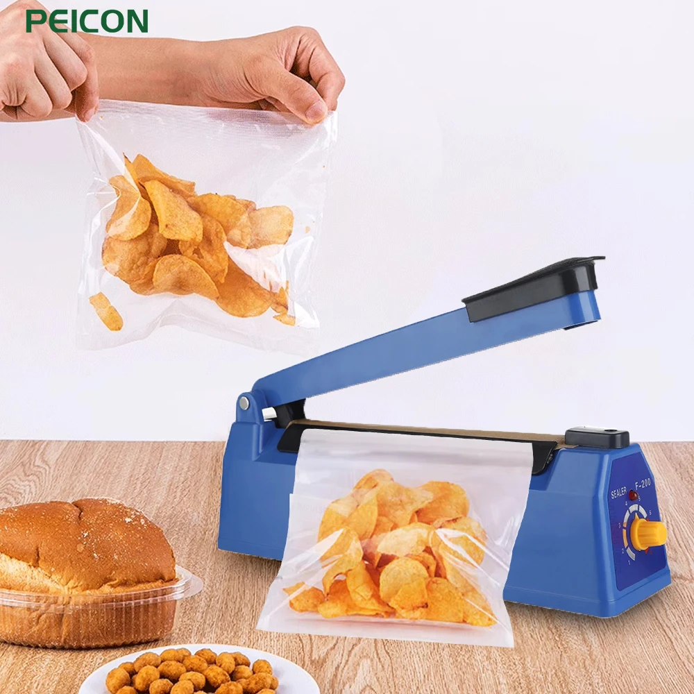 Máquina de Selagem Térmica Elétrica Selador de Bolsas de Plástico Mão Imprensa Vácuo para Alimentos Selador do Impulso do Bolsa de Plástico